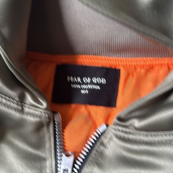 Fear Of God bomber jacket size M‎ sage/orange NWOT - Picture 8 of 11
